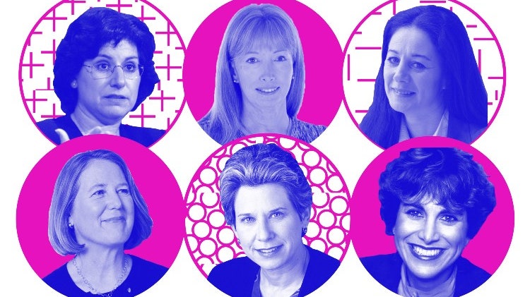 portraits of six female technologists